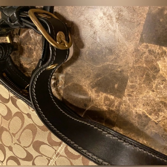 🤎Coach~Bleeker Signature Leather Shoulder Bag Gold Hardware Carriage Logo, EUC - Picture 7 of 11